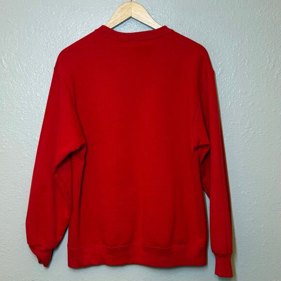 Disney VTG Mickey Mouse Christmas Sweatshirt Tis the Season Red Unisex Small - Picture 3 of 9